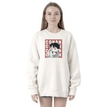 Tshirthane P20946S7913 Detective Conan Anime Conan 2ip Kadın Beyaz Sweatshirt