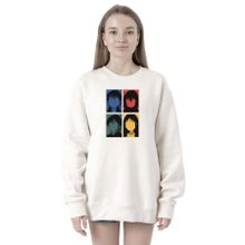Tshirthane P21011S5157 Erased Anime All Main Character Minimal Colorful Art 2ip Kadın Beyaz Sweatshirt