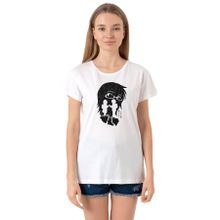 Tshirthane P21030S2298 Bisiklet Yaka Beyaz Kadın T-shirt