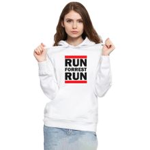 Tshirthane P21079S4564 Forrest Gump Run Forrest Run 3ip Kapüşonlu Kadın Beyaz Sweatshirt