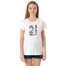 Tshirthane P21222S8482 Bisiklet Yaka Beyaz Kadın T-shirt