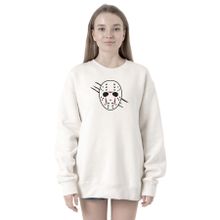 Tshirthane P21626S1453 Jason Voorhees Facemask 2ip Kadın Beyaz Sweatshirt