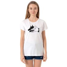 Tshirthane P21652S9655 Bisiklet Yaka Beyaz Kadın T-shirt