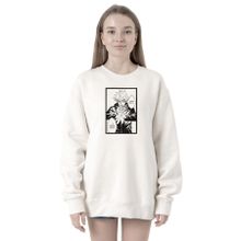 Tshirthane P21705S3088 Jujutsu Kaisen Anime Satoru Gojo Lets Get A Little Crazy 2ip Kadın Beyaz Sweatshirt