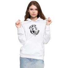 Tshirthane P21783S2122 Just The Tip I Promise Halloween 3ip Kapüşonlu Kadın Beyaz Sweatshirt