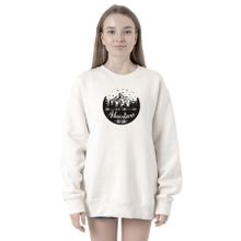 Tshirthane P21816S9574 Let The Adventure Begin 2ip Kadın Beyaz Sweatshirt