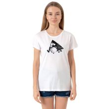 Tshirthane P22036S1626 Bisiklet Yaka Beyaz Kadın T-shirt