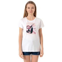 Tshirthane P22237S3686 Bisiklet Yaka Beyaz Kadın T-shirt