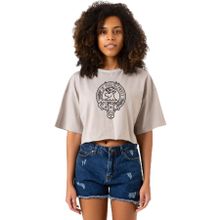 Tshirthane P22417S8539 Outlander Je Suis Prest Taş Rengi Kadın Crop