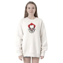 Tshirthane P22492S5356 Pennywise Face Beyaz 2ip Kadın Sweatshirt