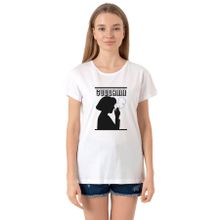 Tshirthane P22577S8042 Bisiklet Yaka Beyaz Kadın T-shirt