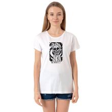 Tshirthane P22609S3124 Bisiklet Yaka Beyaz Kadın T-shirt