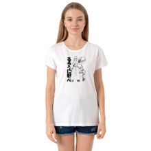 Tshirthane P22657S4178 Bisiklet Yaka Beyaz Kadın T-shirt