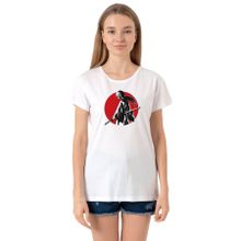 Tshirthane P22724S1828 Bisiklet Yaka Beyaz Kadın T-shirt