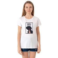 Tshirthane P22749S8649 Bisiklet Yaka Beyaz Kadın T-shirt