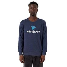 Tshirthane P22843S337 Mr Beast İndigo 2ip Erkek Sweatshirt