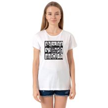 Tshirthane P23190S5132 Bisiklet Yaka Beyaz Kadın T-shirt