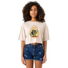 Tshirthane P23310S6859 The Umbrella Academy Team Analist Bej Kadın Crop