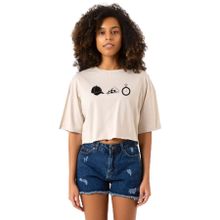 Tshirthane P23337S5275 The Walking Dead Glenn Rhee Symbols Bej Kadın Crop