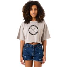 Tshirthane P23367S3296 The Walking Dead Property Of Negan Taş Rengi Kadın Crop