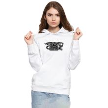 Tshirthane P23408S7397The Wheel Of Time Dragon Minimal 3ip Kapşonlu Kadın Beyaz Sweatshirt