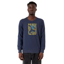 Tshirthane P23835S4737 Blue Beetle Lettern İndigo 2ip Erkek Sweatshirt
