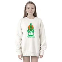 Tshirthane P24036S6035 Mr Beast Team Trees 2ip Kadın Beyaz Sweatshirt