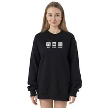 Tshirthane P24240S4051 Siyah Kadın Sweatshirt