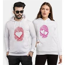 Tshirthane Parmak İzi Kalp 2'li Sevgili Sweatshirt