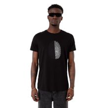 Tshirthane Parmak İzi Siyah Beyaz Siyah Erkek T-shirt