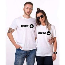 Tshirthane Pozitif Negatif 2'li Sevgili T-shirt