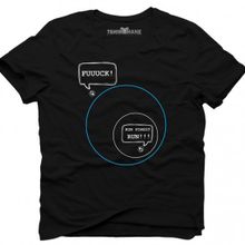 Tshirthane Pubg Mavi Alan Fu*k Koş Run Forest Siyah Erkek T-shirt