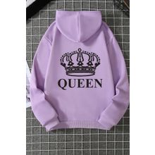 Tshirthane Quenn Sırt Baskılı Unisex Sweatshirt