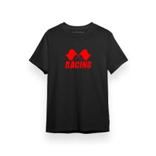 Tshirthane Racing Flag Siyah Kısa Kol Erkek T-shirt