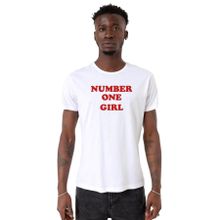 Tshirthane Rose Number One Girl Beyaz Bisiklet Yaka Erkek T-shirt