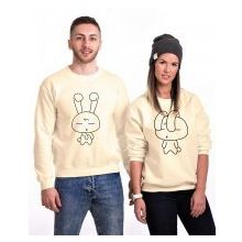Tshirthane Sevimli Tavşan 2'li Sevgili Sweatshirt