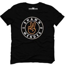 Tshirthane Shawn Mendes Peace 1998 logo Siyah Erkek T-shirt