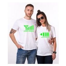 Tshirthane Signal Power Aşkın Gücü 2'li Sevgili T-shirt