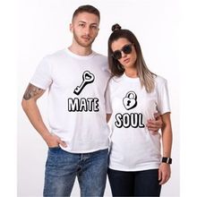 Tshirthane Soul Mate Anahtar 2'li Sevgili T-shirt