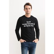 Tshirthane Ters Espirili Uzunkol Sweatshirt
