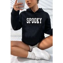 Tshirthane Unisex Spooky Baskılı Sweatshirt
