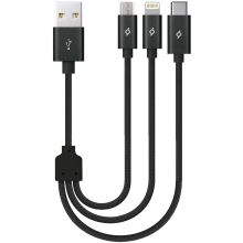 Ttec 2DK28S Siyah Alumi Cable Mini 30 cm Şarj ve Data Kablosu