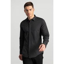 Tudors 20628 Slim Fit Dar Kesim Çizgili Oxford Spor Gömlek