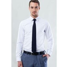 Tudors Modern Slim Fit Dar Kesim Armürlü Beyaz Erkek Gömlek