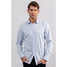 Tudors Modern Slim Fit Kendinden Desenli Düz Beyaz Gömlek