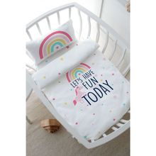 Tuğba Kuğu Pure Baby Serisi Unicorn Fun 60x100 cm Anne Yanı Beşik Nevresim Takımı
