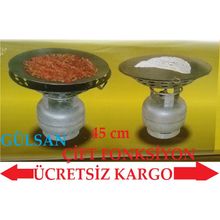 Tüplü Sac 45 Cm Tüp Üstü Ekmek Katmer Kavurma Sacı Çift Fonksiyon