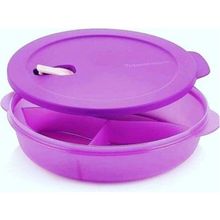 Tupperware Mikro Tabak 3 Bölmeli Mor Saklama Kabı