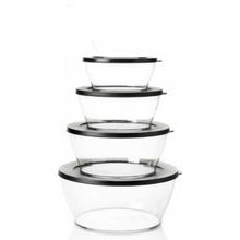 Tupperware Royal 4'lü Siyah 990-1.3-2.4-4 lt Saklama Kabı