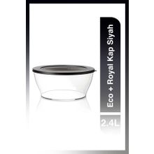 Tupperware Siyah Eco+ Royal 2400 ml Kap